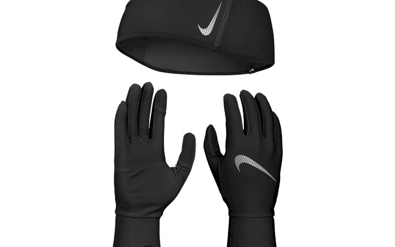 Nike Pack Dry Lightweight Fleece bandeau + gants M pas cher